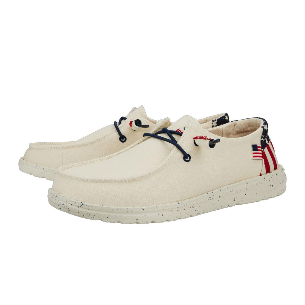 Hey Dude Wendy Americana Splatter, Women’s Shoes, Women’s Slip-on Loafers, Comfortable & Light-Weight