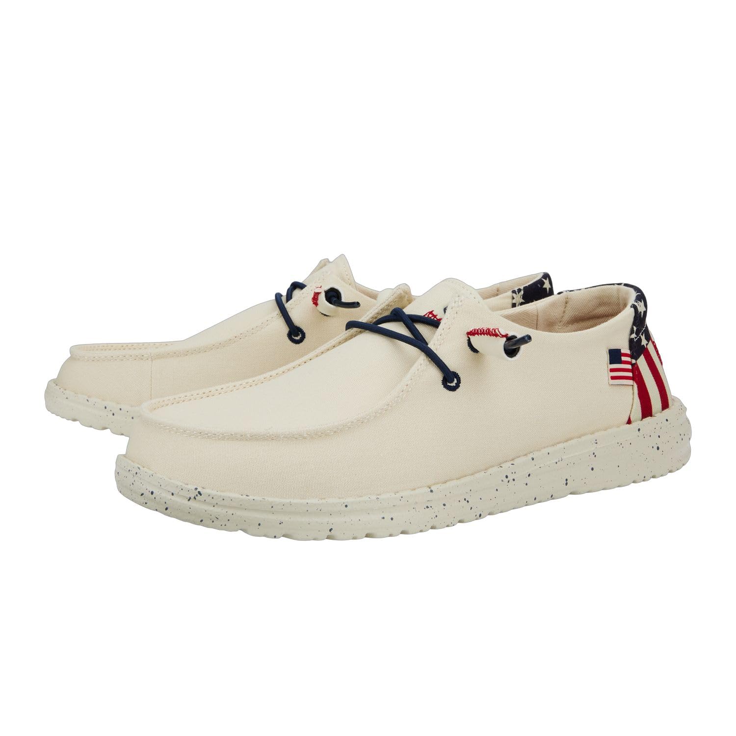 Hey Dude Wendy Americana Splatter, Women’s Shoes, Women’s Slip-on Loafers, Comfortable & Light-Weight