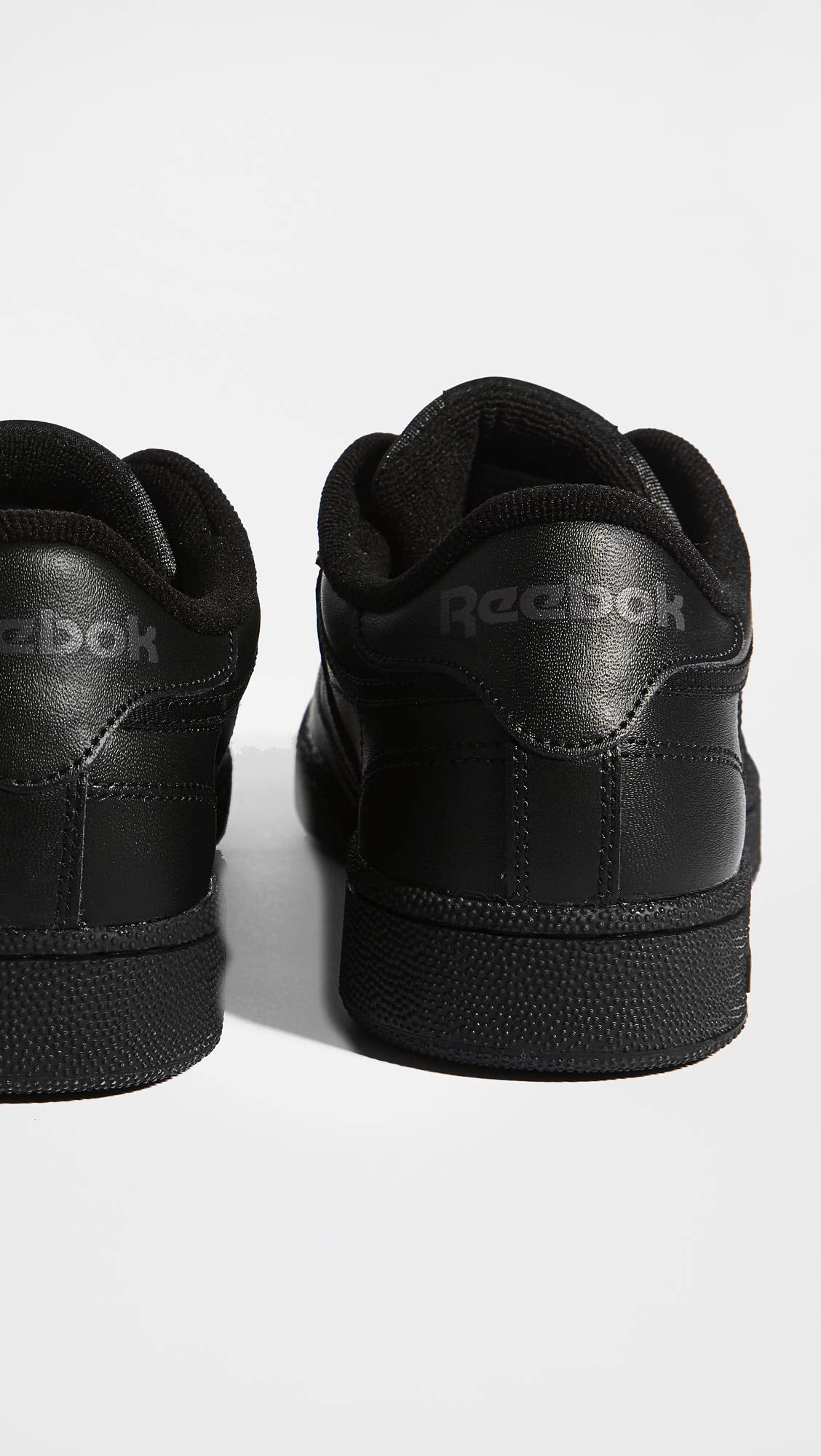 Reebok Club C 85 Mens Tennis Shoes, Casual Fashion White Sneakers for Men, Int-Black/Charcoal, 8