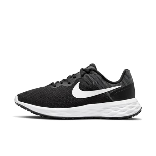 Nike Women's W Revolution 6 Nn Sneaker, Black White Dk Smoke Grey Cool Grey, 6.5