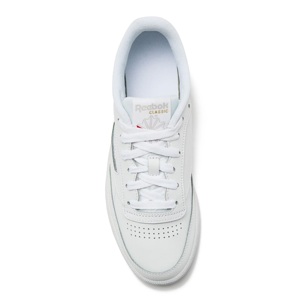 Reebok Club C 85 Tennis Shoes for Women - White Womens Sneakers, White/Light Grey, 7