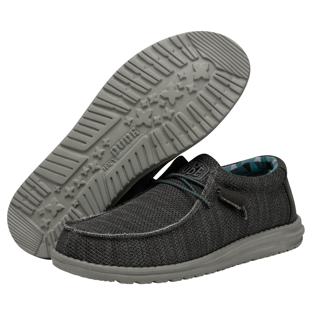 Hey Dude Men's Wally Sox | Men’s Shoes | Men's Lace Up Loafers | Comfortable & Light-Weight