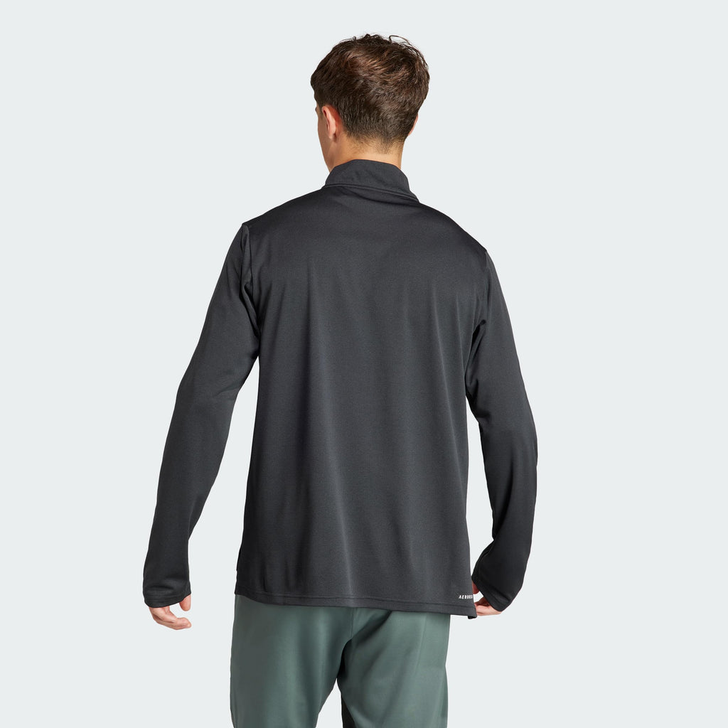 adidas Men's Train Essentials Quarter-Zip Long Sleeve T-Shirt