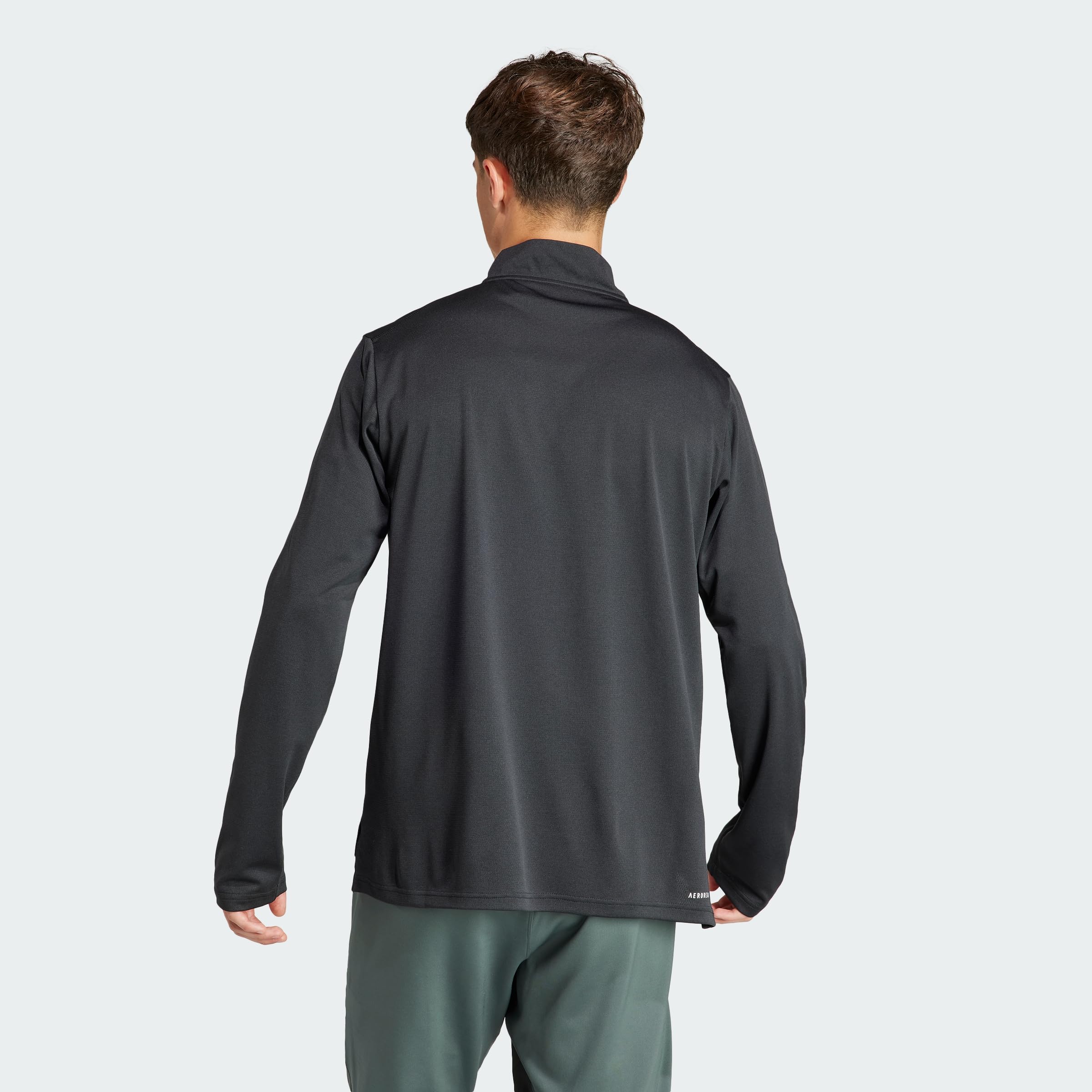 adidas Men's Train Essentials Quarter-Zip Long Sleeve T-Shirt