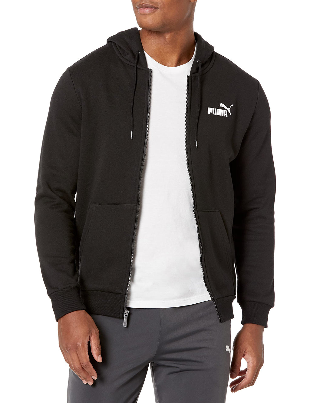 PUMA mens Essentials Full Zip Fleece Hoodie