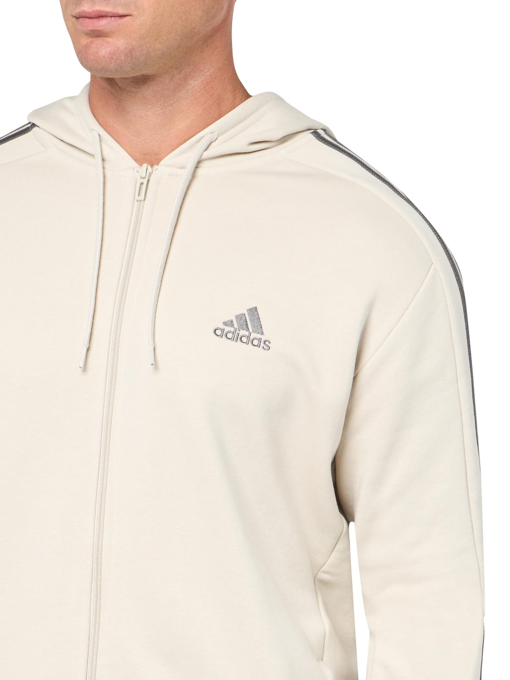 adidas mens Essentials 3-stripes Fleece Full Zip Hoodie