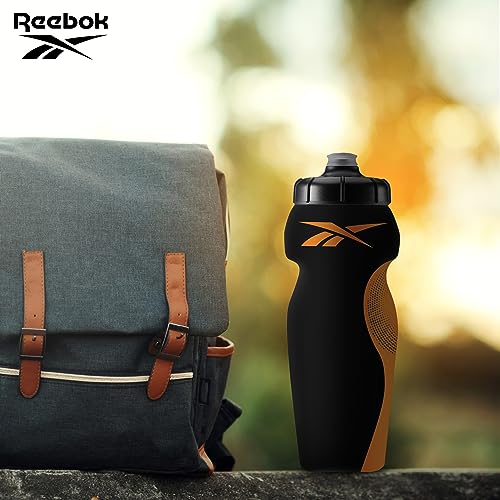 Reebok Athletic Squeeze Water Bottles - Water Bottle 24 oz - Sports Water Bottle - Reusable Water Bottle For Gym, Running, Hiking etc, BPA Free