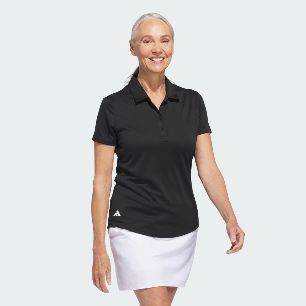 adidas Women's Solid Performance Short Sleeve Polo Shirt