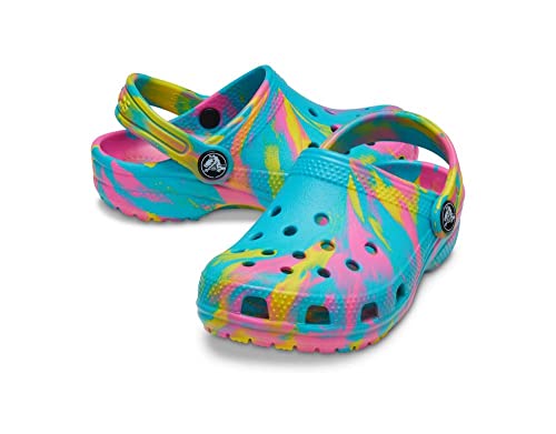 Crocs Kids' Classic Marbled Tie-Dye Clogs