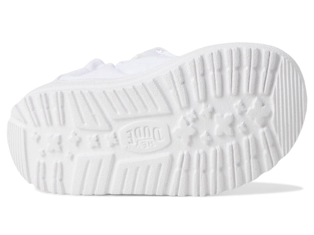 HEYDUDE Unisex, Lil Dudes (Infant/Toddler), White, 4, Medium