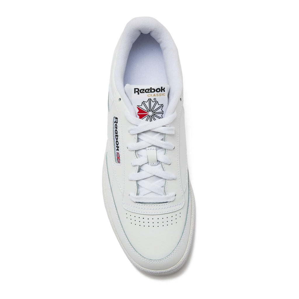 Reebok Club C 85 Mens Tennis Shoes, Casual Fashion White Sneakers for Men, Footwear White/Footwear White/Core Black, 7
