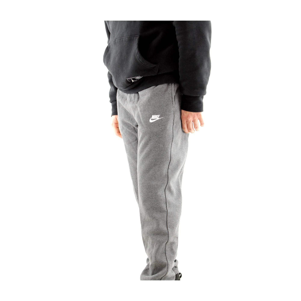 Nike Men's NSW Club Pant Open Hem, Charcoal Heather/Anthracite/White, X-Large