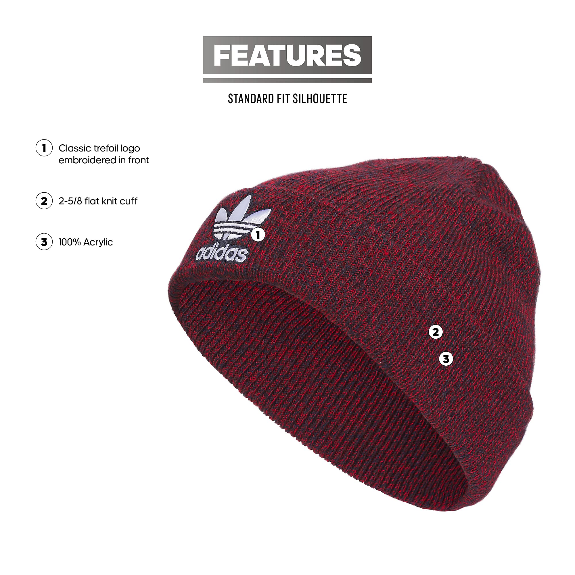 adidas Originals Unisex-Adult Trefoil Beanie-Older Model