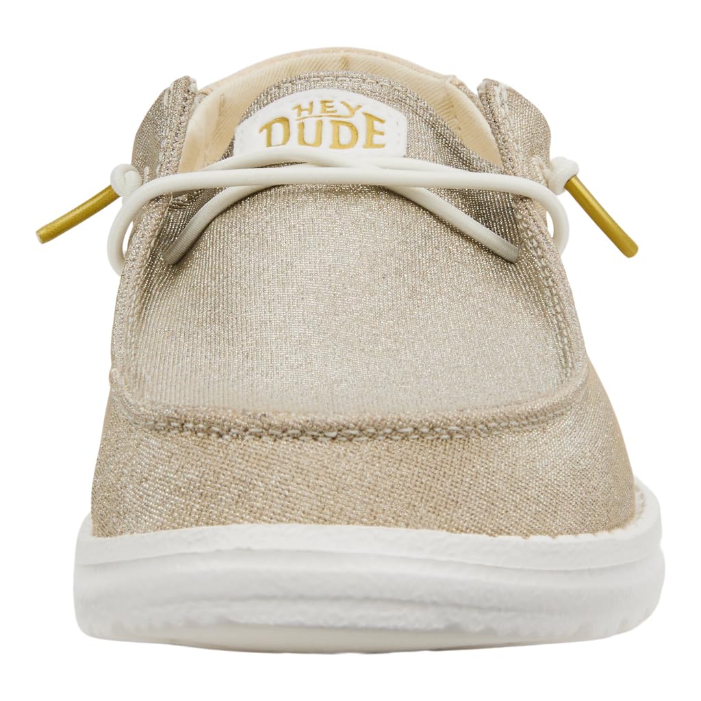 HEYDUDE Women’s Wendy Metallic Sparkle Slip-On Shoes | Stylish Fashion Loafers for Women | Lightweight & Comfortable