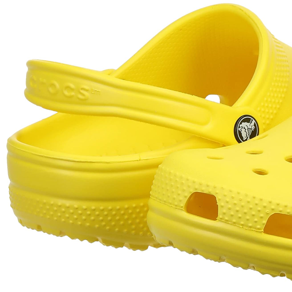 Crocs Unisex-Child Classic Clogs, Lemon, 5 Toddler