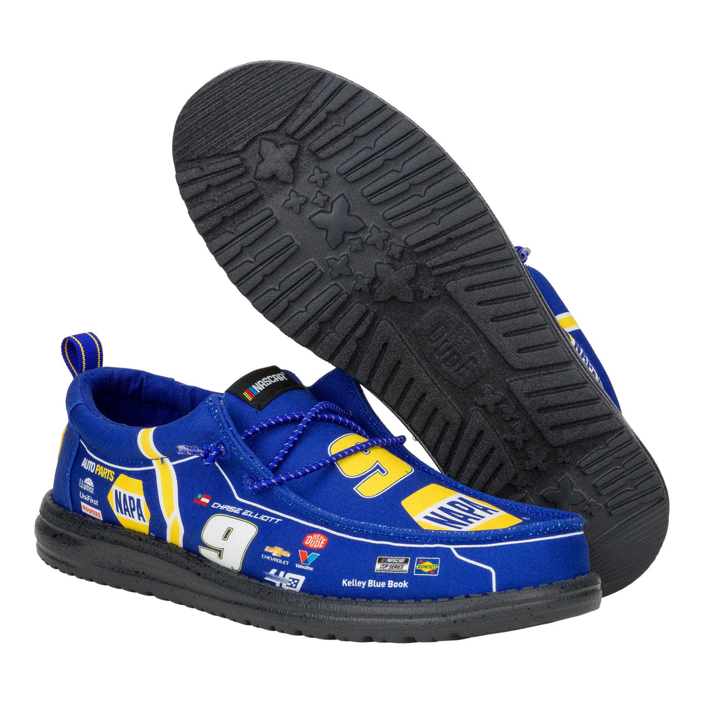 HEYDUDE X NASCAR, Men's Slip-on Loafers, Comfortable & Light-Weight