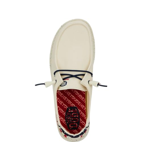 Hey Dude Wendy Americana Splatter, Women’s Shoes, Women’s Slip-on Loafers, Comfortable & Light-Weight