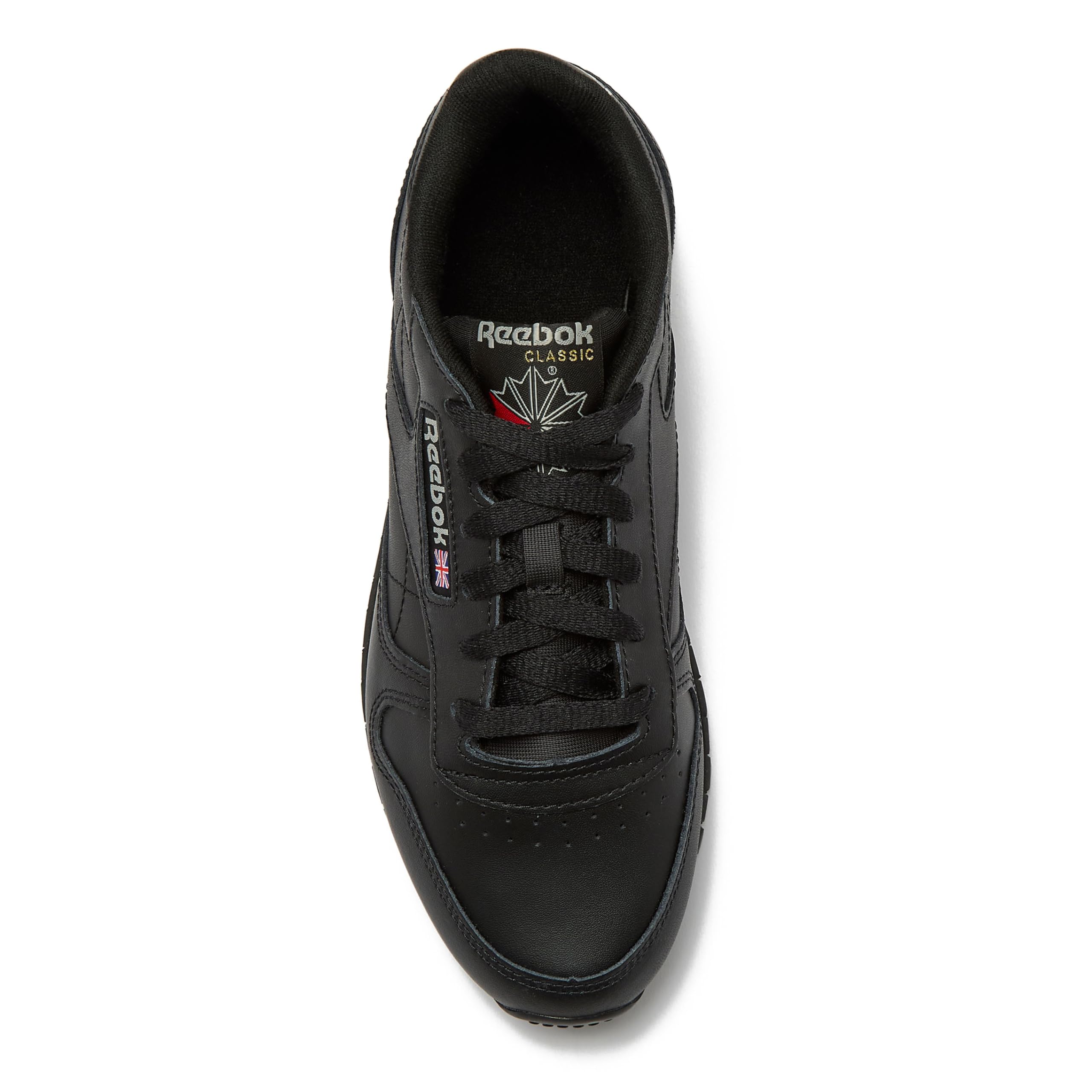 Reebok Classic Leather Sneakers for Women - Black or White Tennis Shoes Womens Size 5 to 12, Core Black/Core Black/Pure Grey5, 7