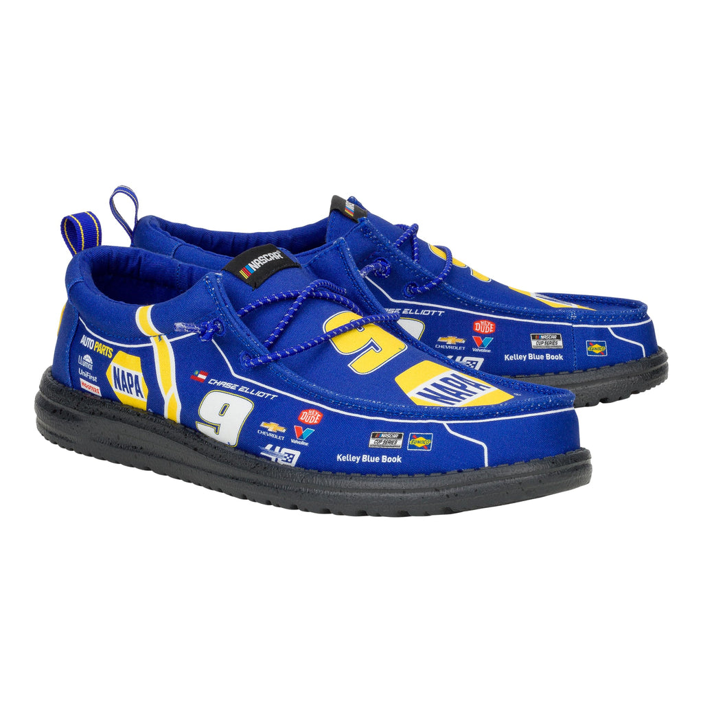HEYDUDE X NASCAR, Men's Slip-on Loafers, Comfortable & Light-Weight