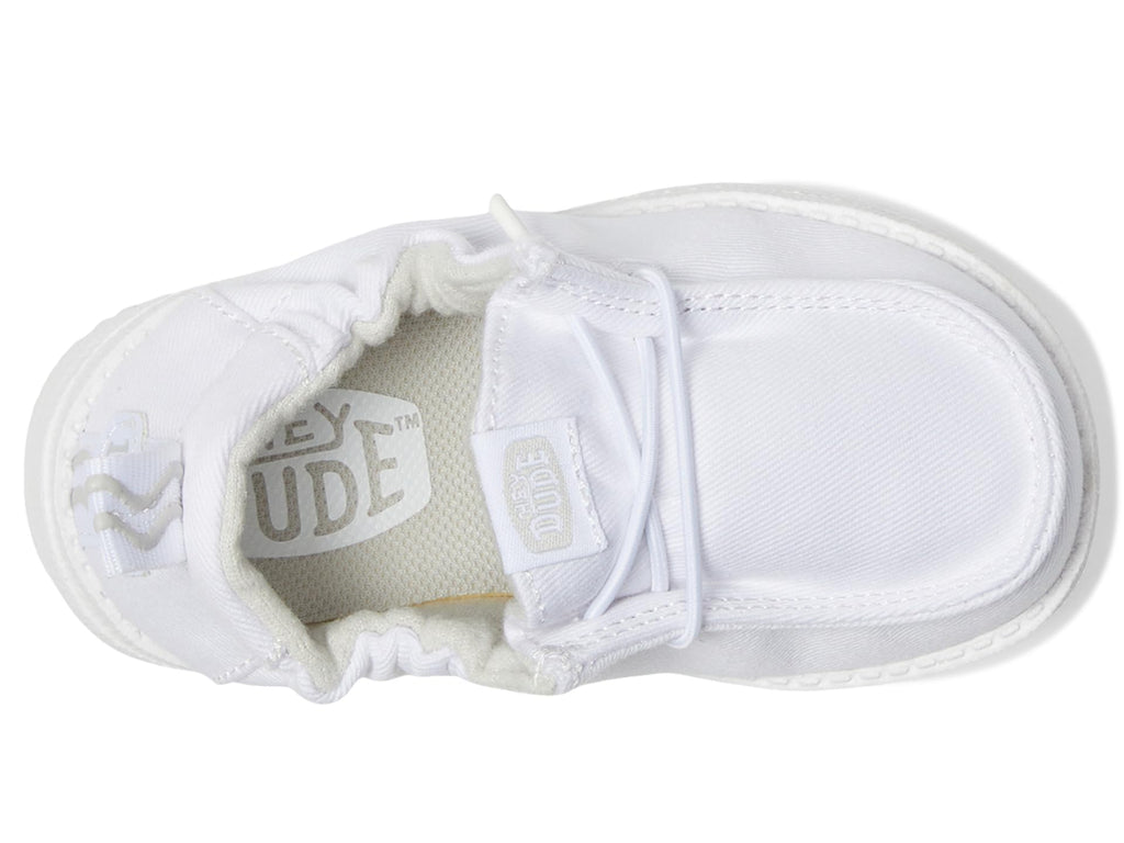 HEYDUDE Unisex, Lil Dudes (Infant/Toddler), White, 4, Medium