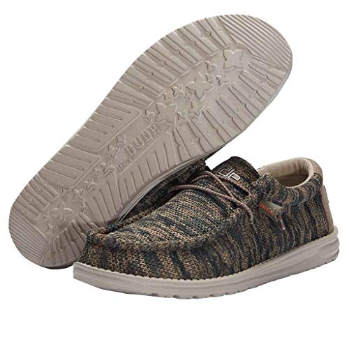 HEYDUDE Men's Wally Stretch | Men's Loafers | Men's Slip On Shoes | Comfortable & Light-Weight