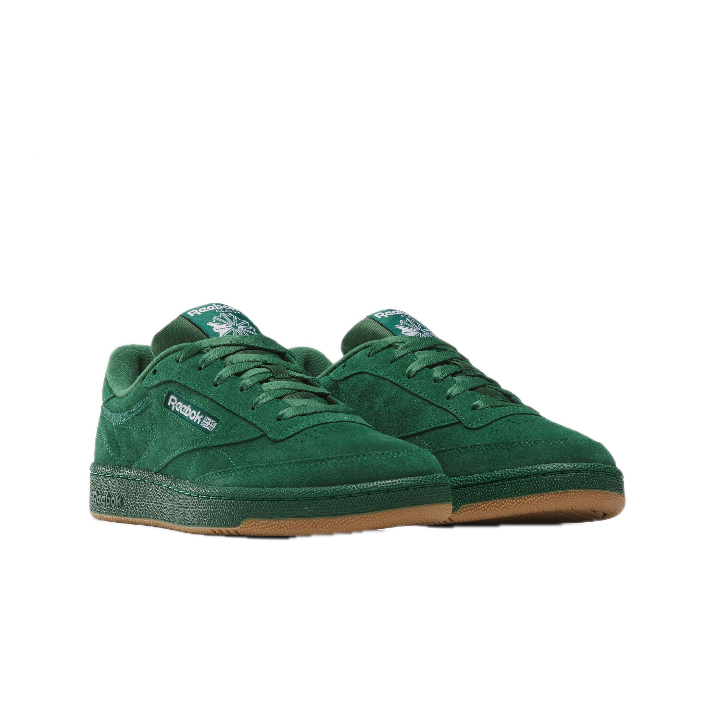Reebok Unisex-Adult Club C 85,Dark Green/Footwear White/Reebok Lee 3,13 Women/11.5 Men