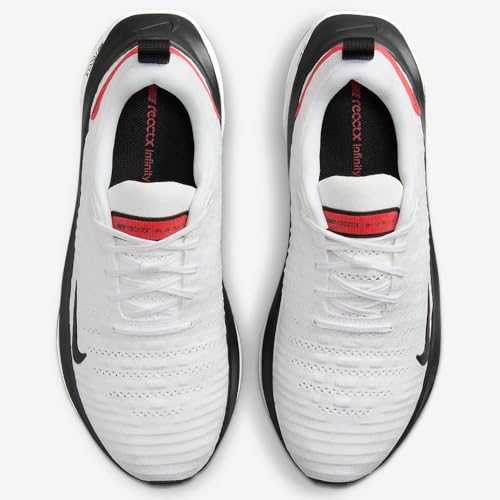 Nike InfinityRN 4 Men's Road Running Shoes (DR2665-100, White/Platinum Tint/Light Crimson/V) Size 9
