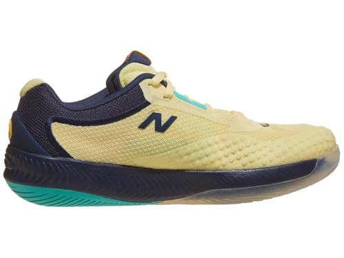 New Balance Women's FuelCell 996 V6 Tennis Shoe, Parchment/Nb Navy, 7 Wide