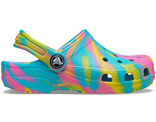Crocs Kids' Classic Marbled Tie-Dye Clogs