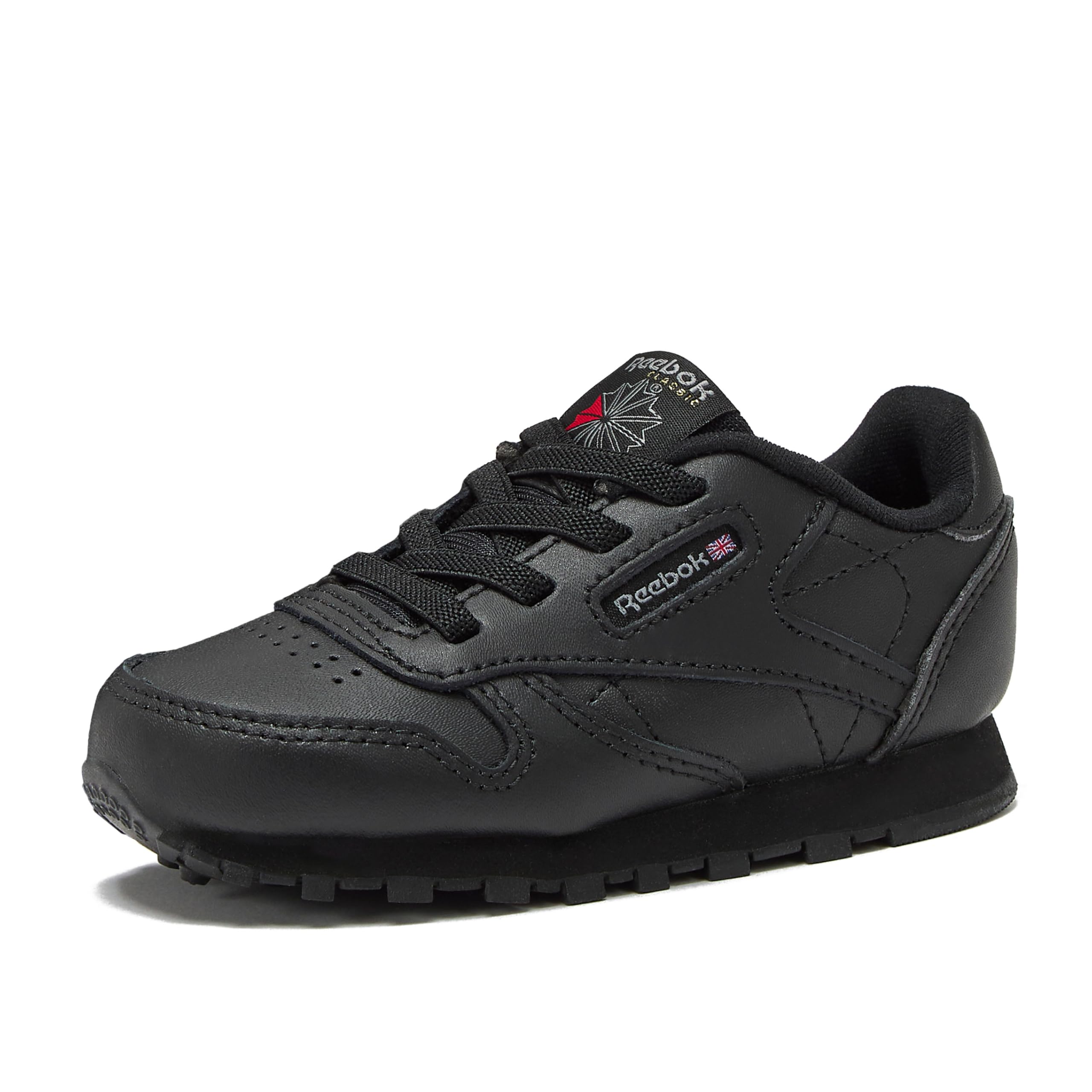 Reebok Classic Leather Girls & Boys Shoes for Kids, Toddler, Little Kid or Big Kid Sneakers, Black, 8 Toddler