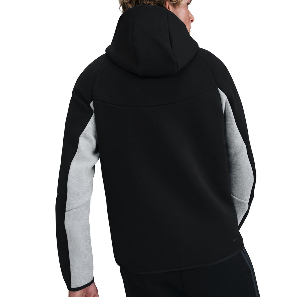 Nike Tech Men's Full-Zip Windrunner Hoodie (HV0949-011, Black/Dark Grey Heather/Black)