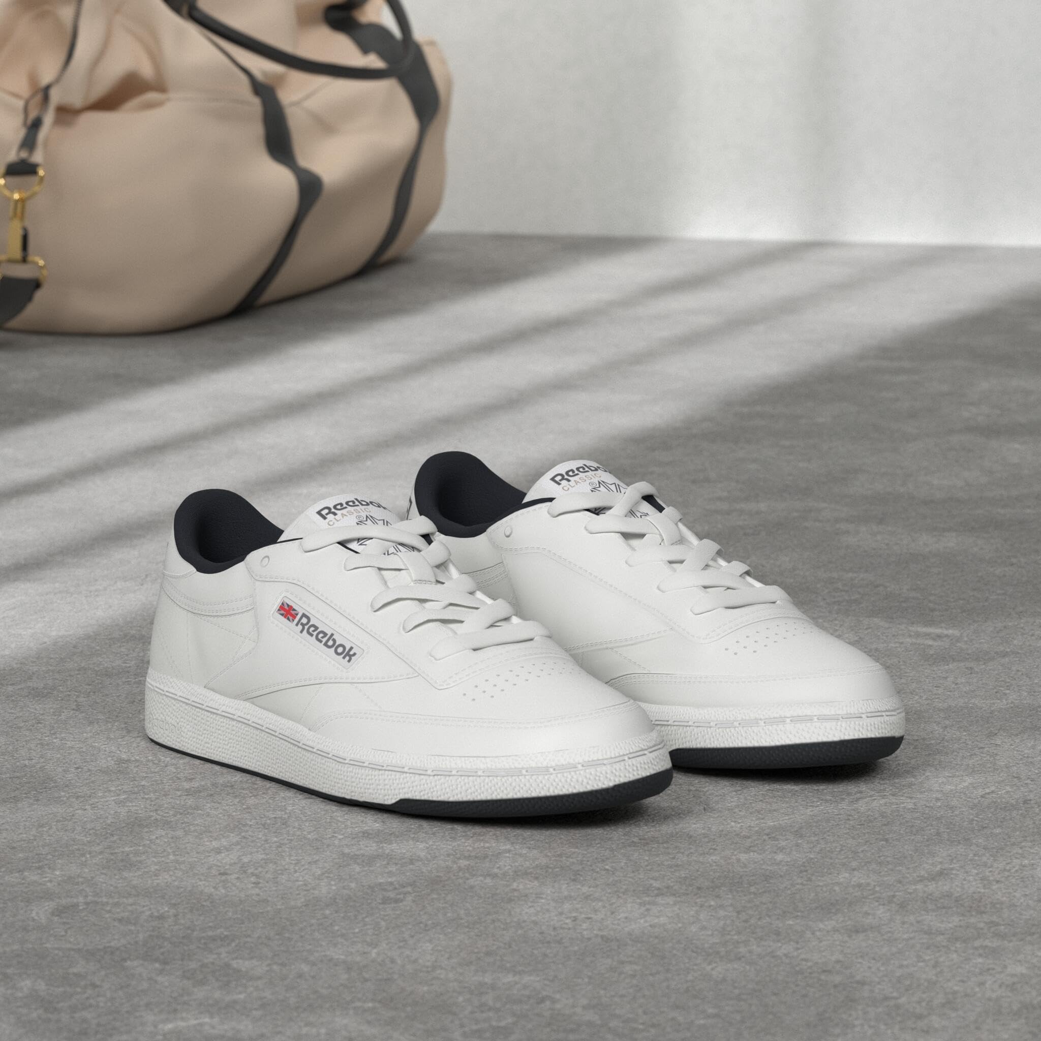 Reebok Men's Club C 85 Walking Shoe, White/Navy, 6 M US