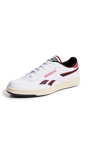 Reebok Unisex Club C Revenge Sneaker, White/Vector Red/Black, 13 Women/11.5 Men