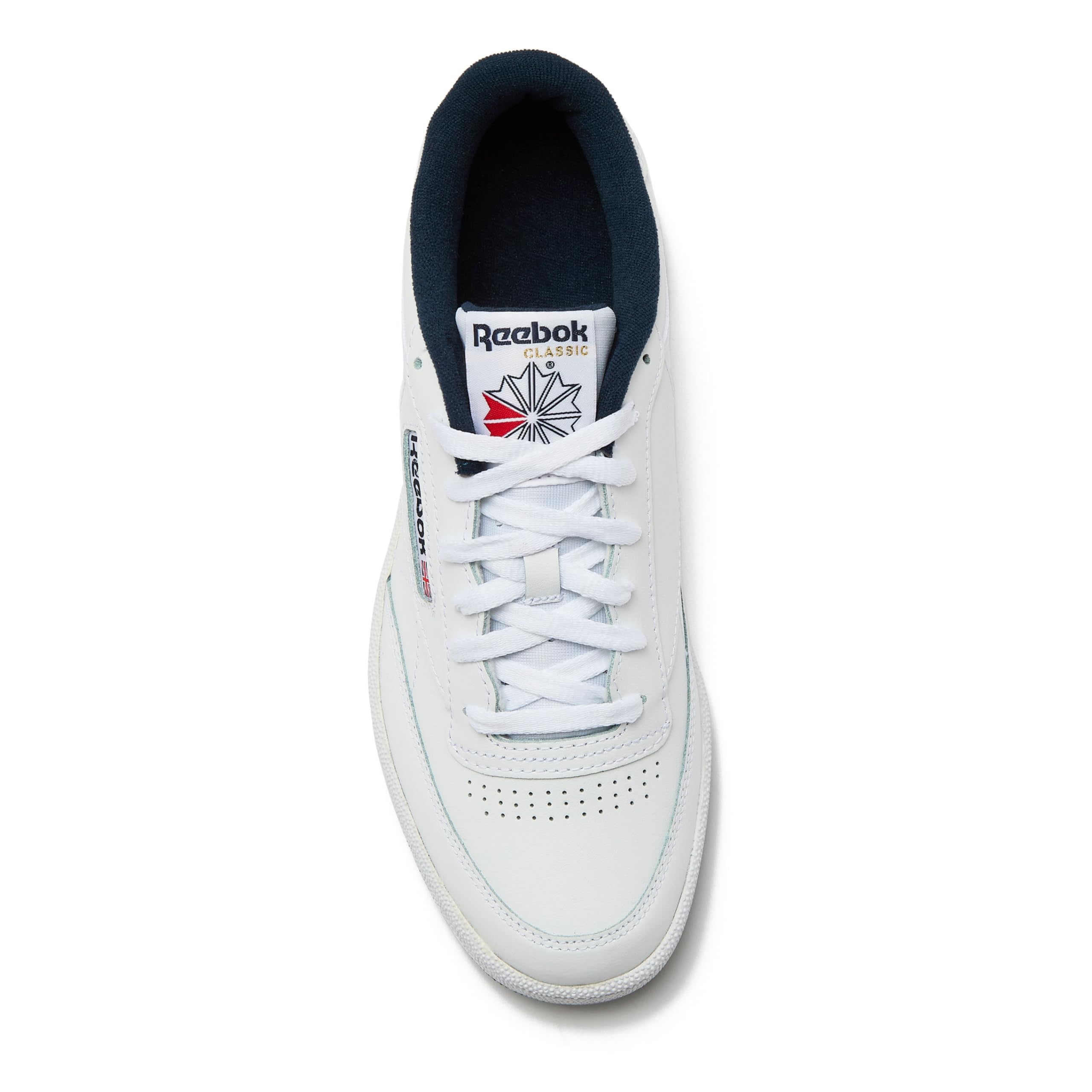 Reebok Men's Club C 85 Fashion Sneaker, Int-White/Navy, 13 M US