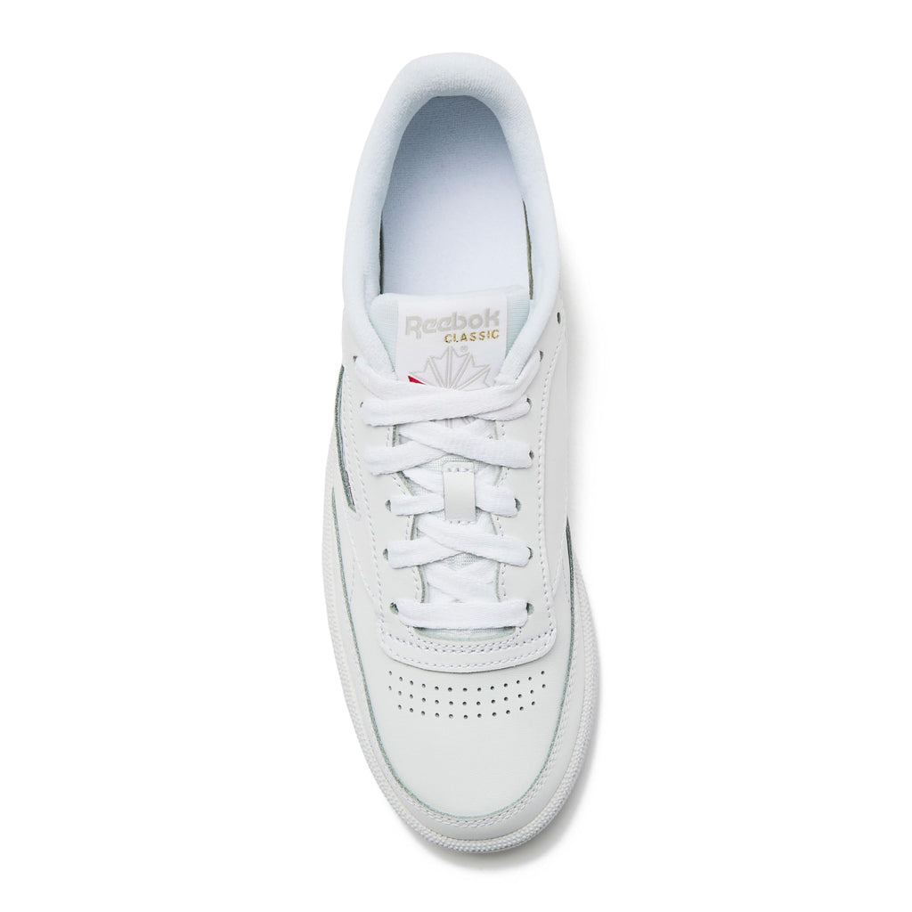 Reebok Club C 85 Mens Tennis Shoes, Casual Fashion White Sneakers for Men, Int-White/Sheer Grey, 9.5