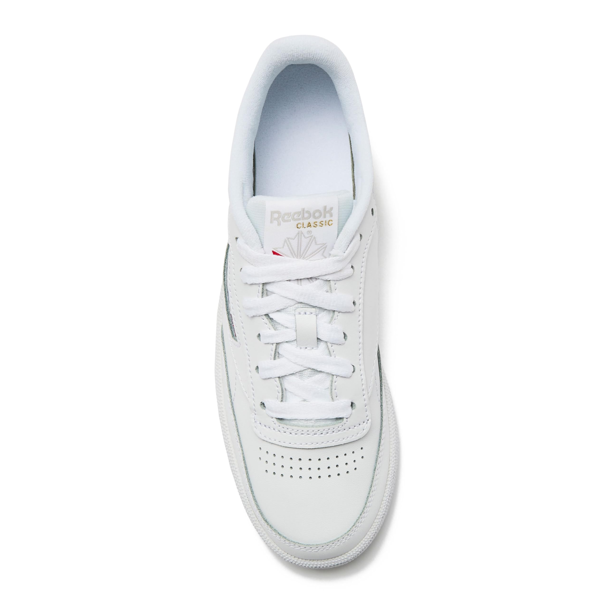 Reebok Club C 85 Mens Tennis Shoes, Casual Fashion White Sneakers for Men, Int-White/Sheer Grey, 9.5