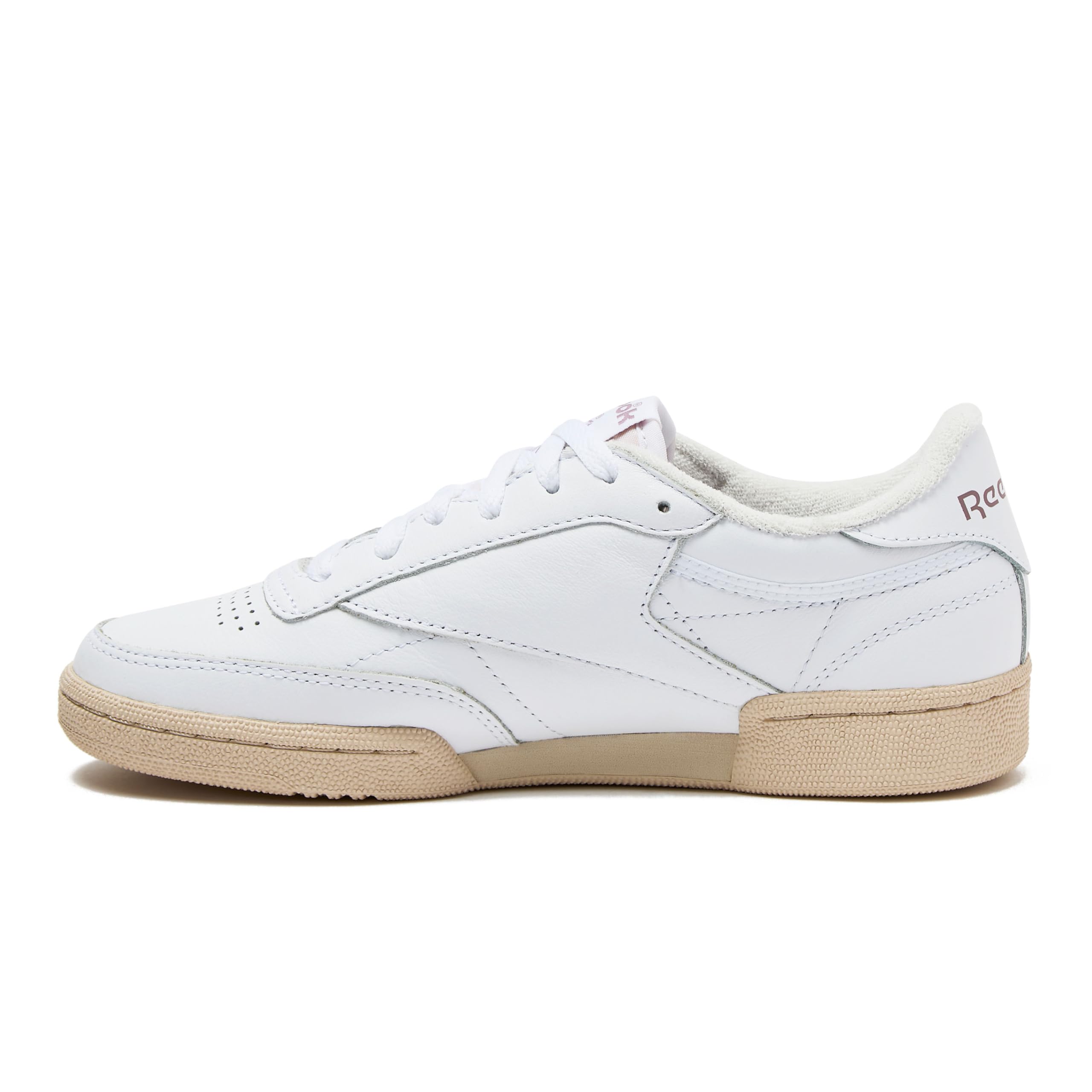 Reebok Club C 85 Vintage Tennis Sneakers for Women, Casual White Womens Shoes, Size 5 to 11 - White/Chalk/Infused Lilac, 6 Medium