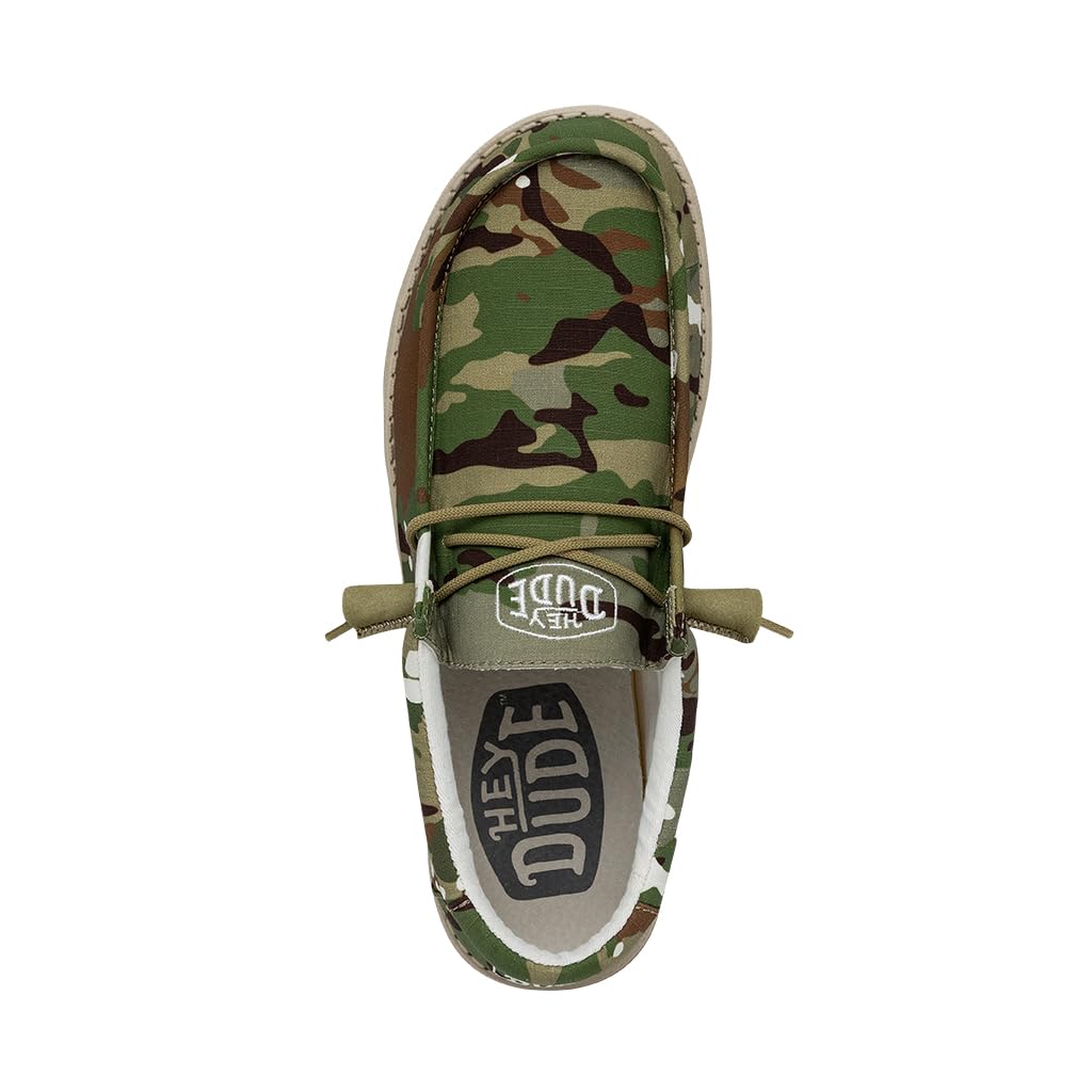 Hey Dude Men's Wally Camo | Men's Loafers | Men's Slip On Shoes | Comfortable & Light-Weight