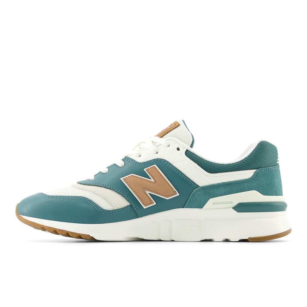 New Balance Men's 997h V1 Sneaker, Sea Salt/New Spruce/Walnut, 9.5