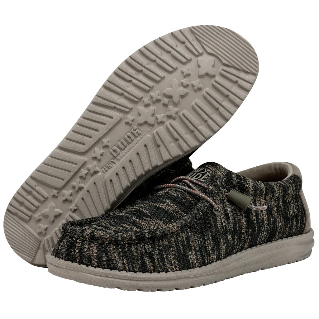 HEYDUDE Men's Wally Washed Camo | Men's Shoes | Men Slip-on Loafers | Comfortable & Light-Weight