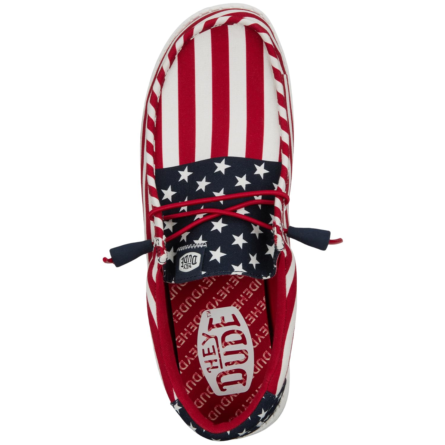 HEYDUDE Wally Patriotic, Mens Shoes, Slip-on Loafers, Comfortable & Light-Weight