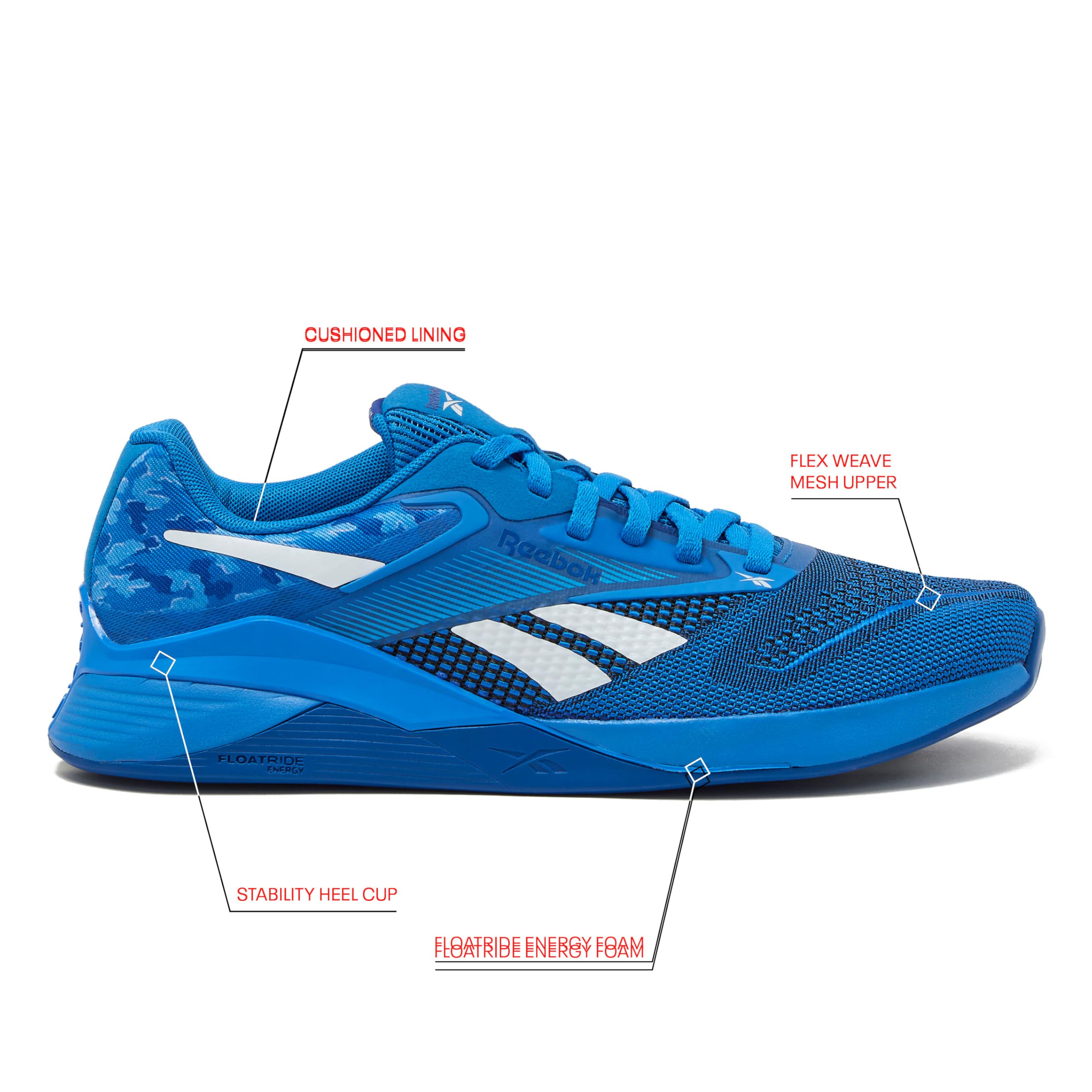 Reebok Nano X4 Mens Shoes, Cross Training Gym Sneakers for Men