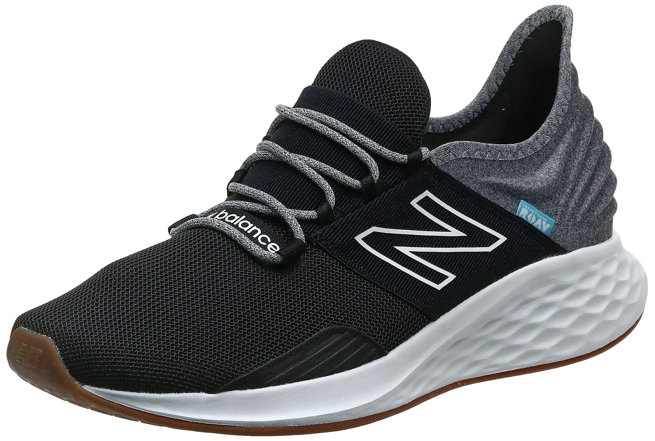 New Balance Kid's Fresh Foam Roav V1 Lace-up Running Shoe, Black, 7