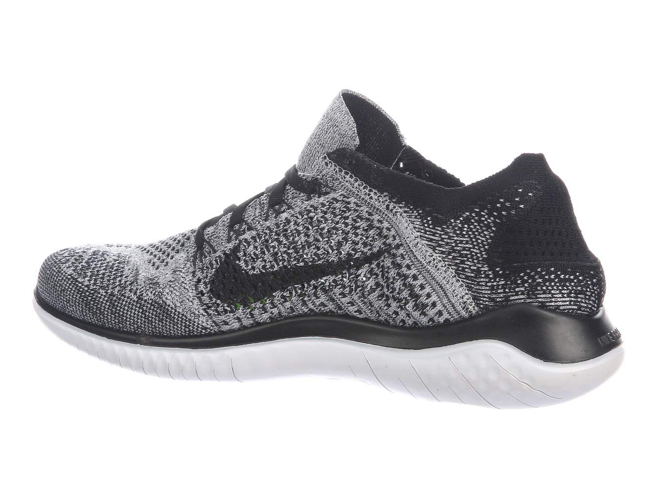 Nike Men's Free Run Flyknit 2018 Running Shoes, White White Black 101, 10