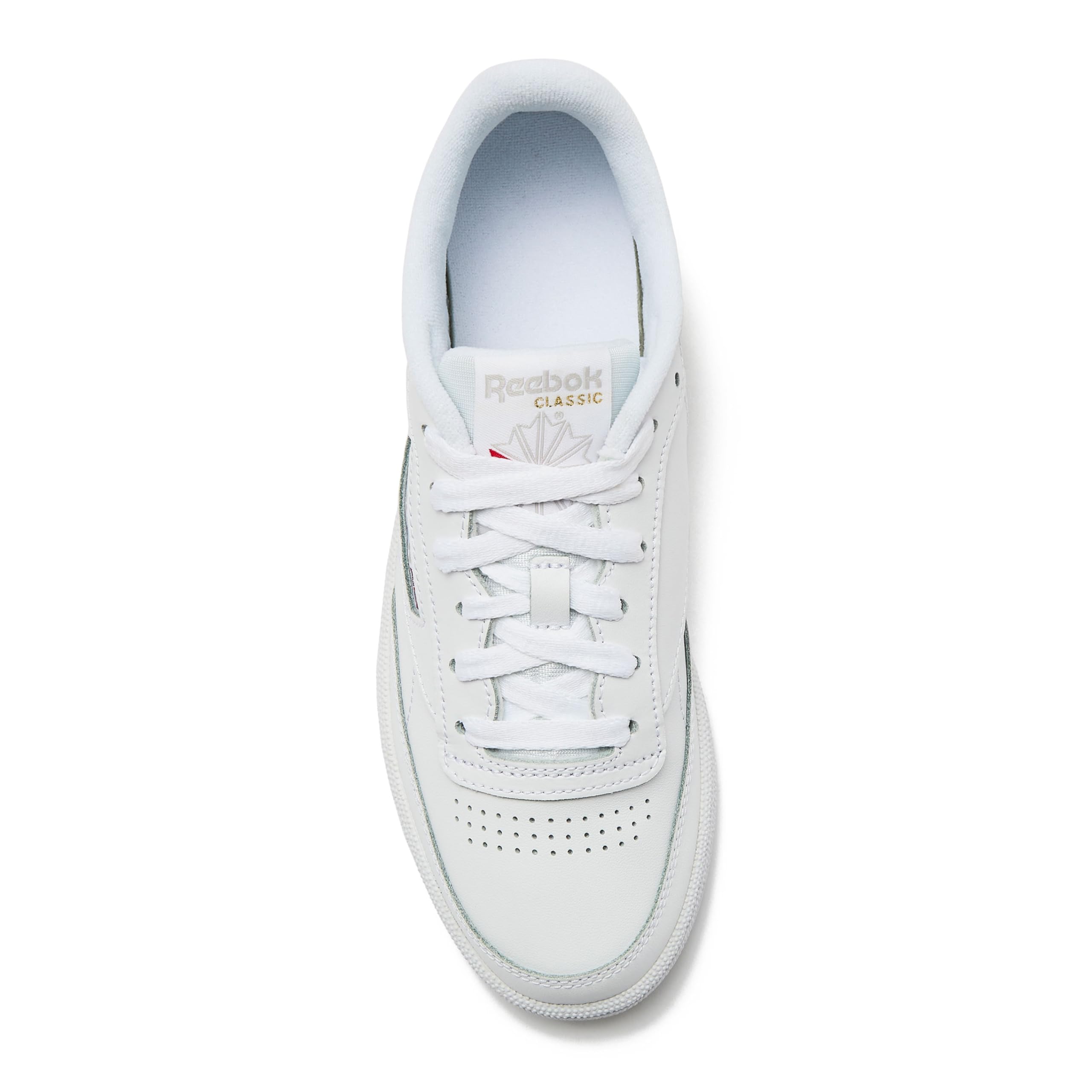 Reebok Club C 85 Tennis Shoes for Women - White Womens Sneakers, White/Light Grey, 10