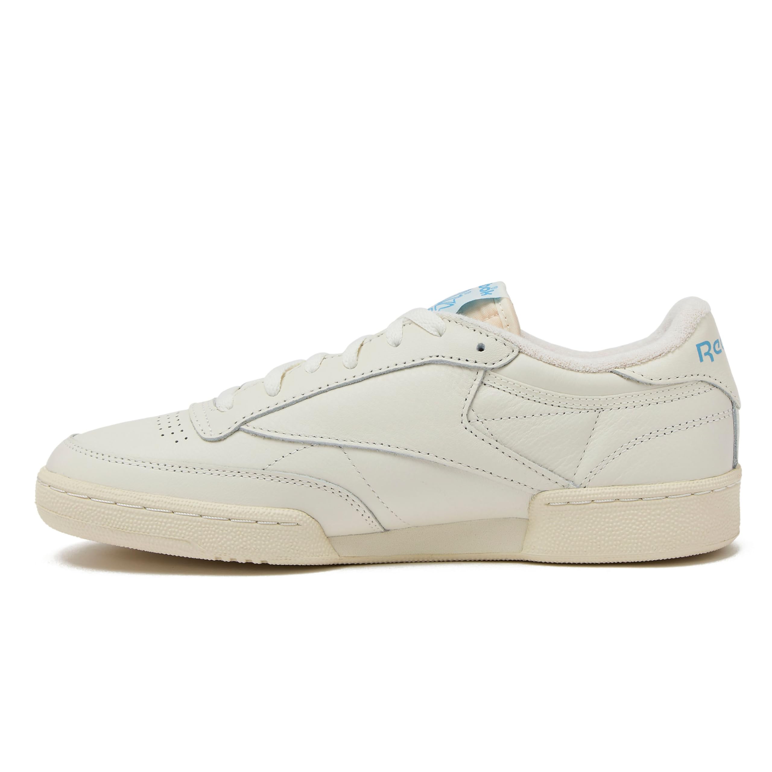 Reebok Club C Vintage Tennis Sneakers for Men, Casual White Mens Shoes, Size 7 to 15, Chalk/Alabaster/Essential Blue, 11