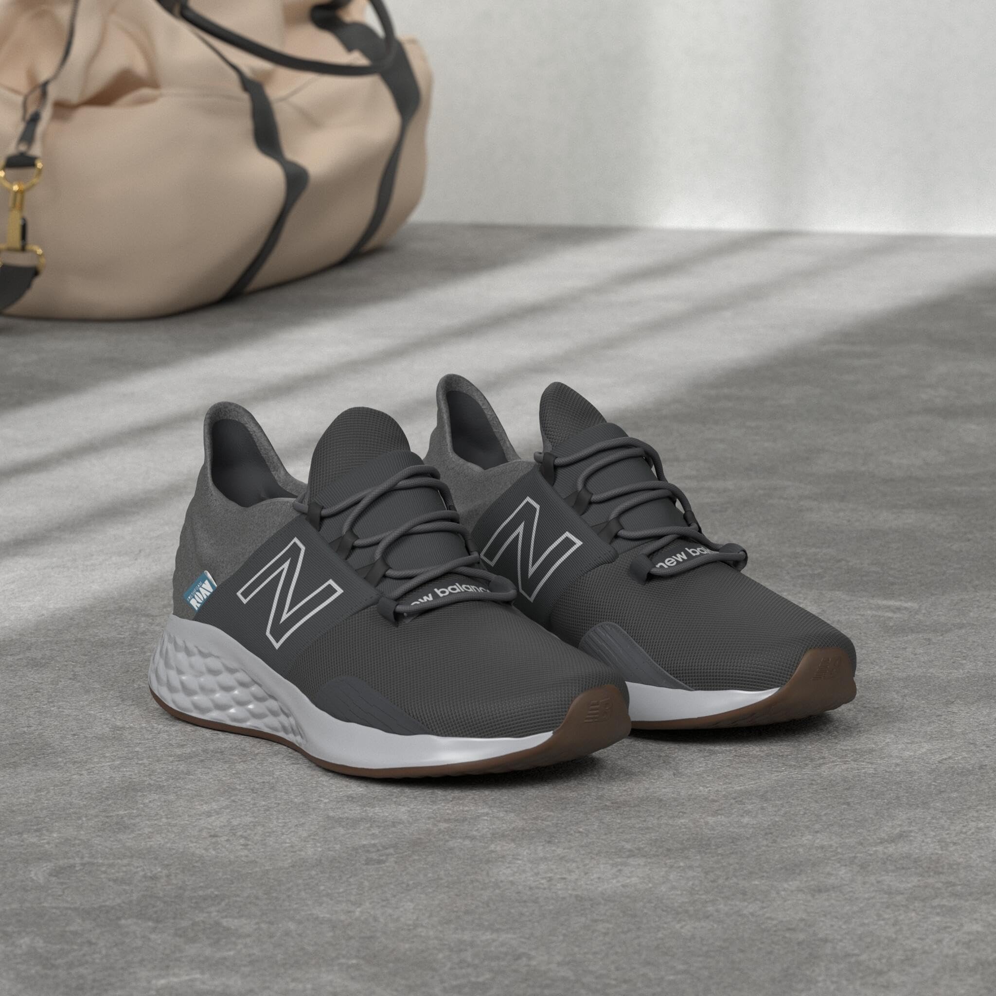 New Balance Kid's Fresh Foam Roav V1 Lace-up Running Shoe, Black, 7