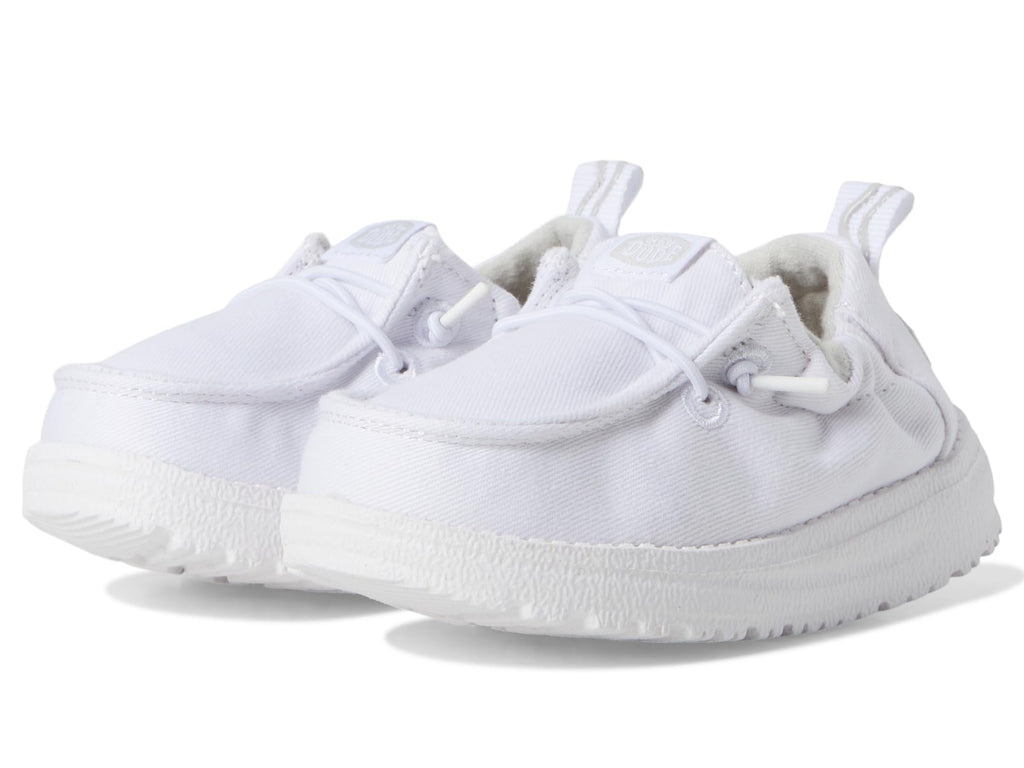 HEYDUDE Unisex, Lil Dudes (Infant/Toddler), White, 4, Medium