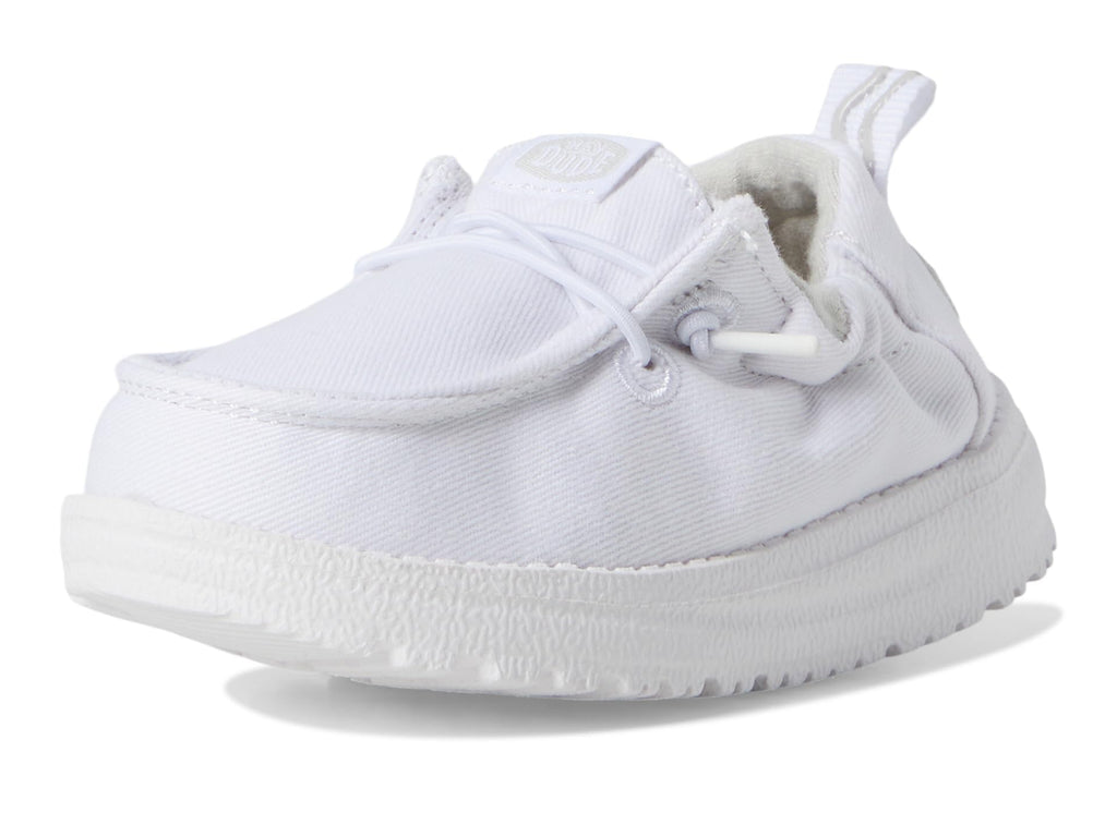 HEYDUDE Unisex, Lil Dudes (Infant/Toddler), White, 4, Medium