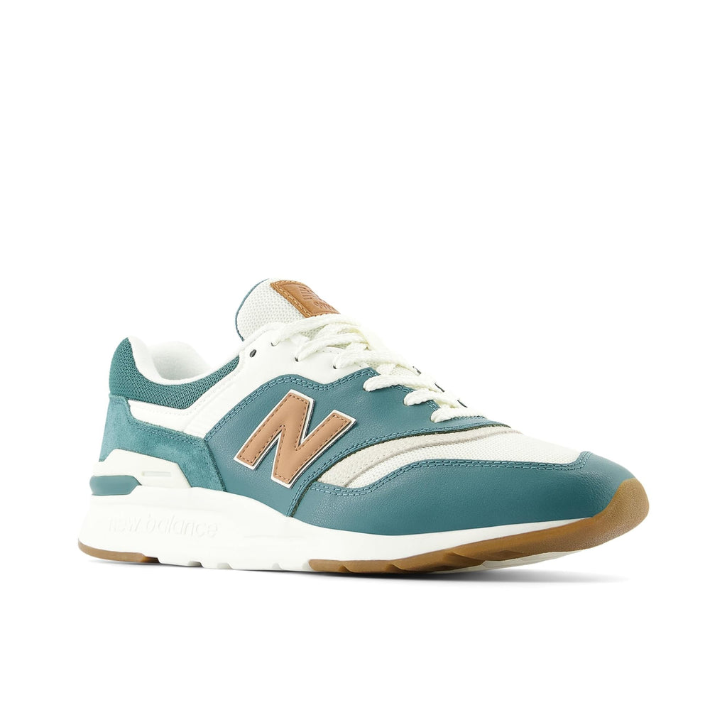 New Balance Men's 997H V1 Sneaker, Sea Salt/New Spruce/Walnut, 8 M